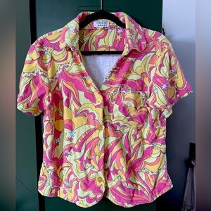 Frankie’s Bikinis Terry Cloth Retro Top